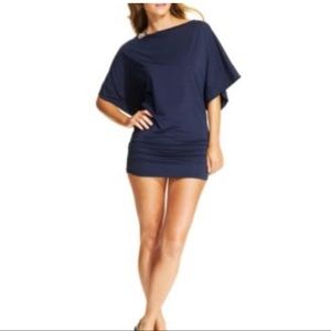 MICHAEL Michael Kors Logo Ring Beach Cover-Up M/L